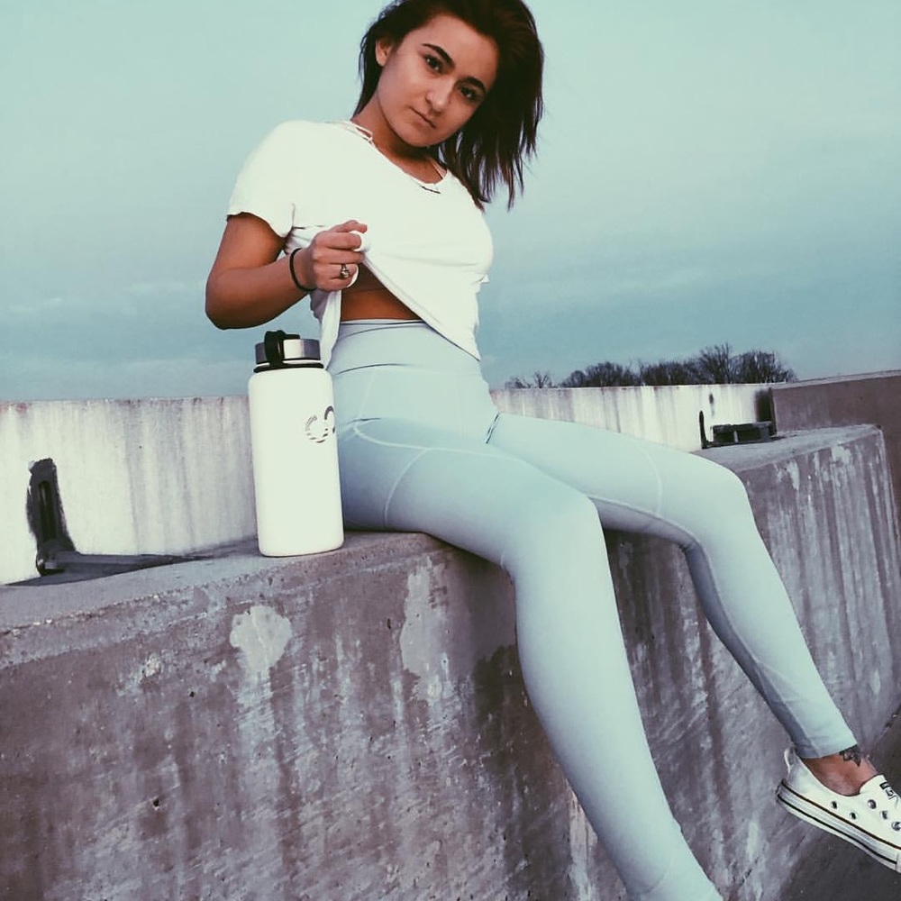 Curves N Combatboots Icy Blue Leggings